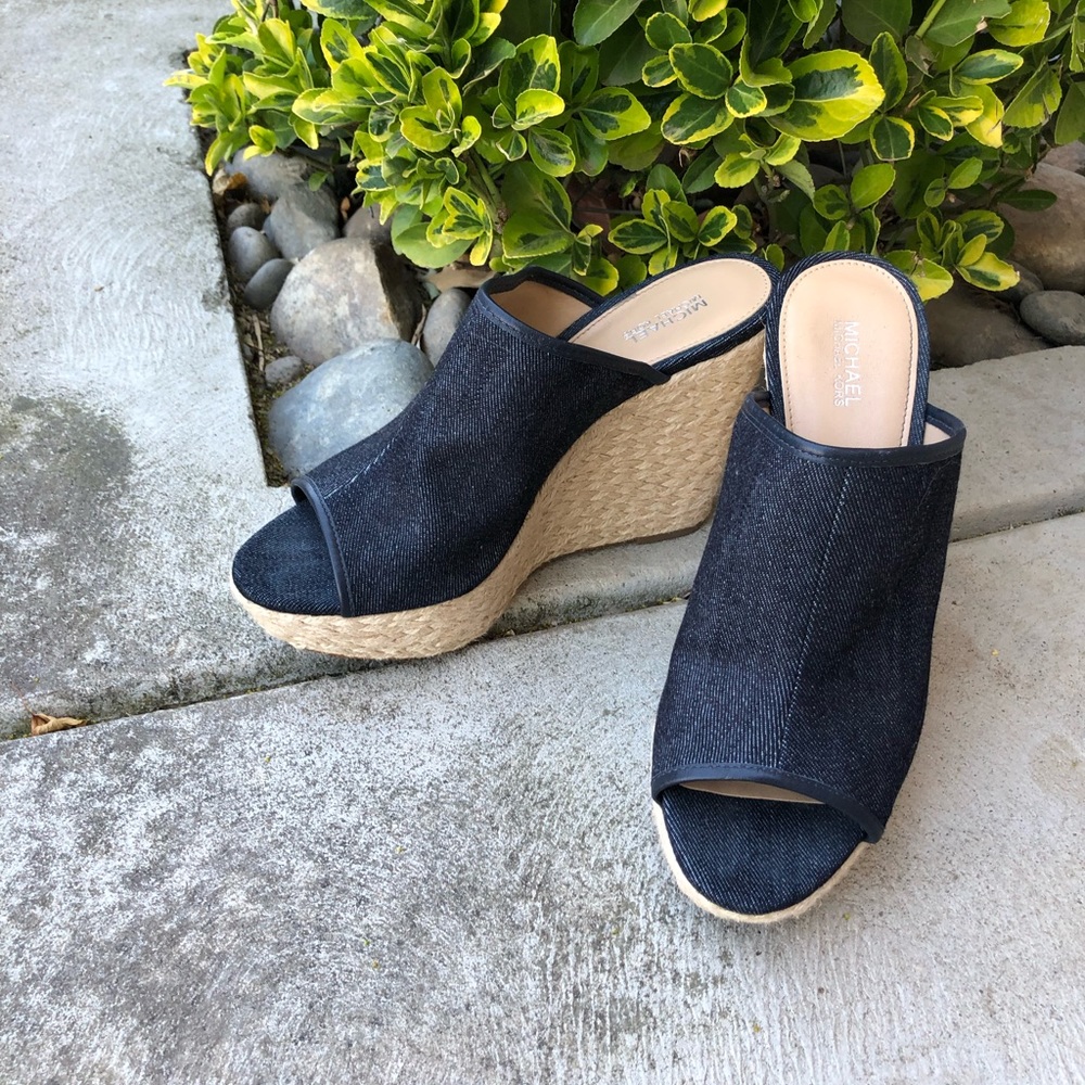 Michael Kors denim wedges